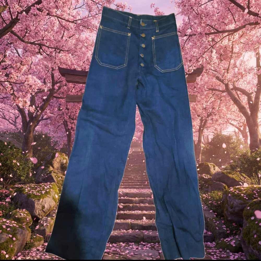 PLUSHBOTTOMS USA True Vintage 1970's Wide Leg Denim Jeans
